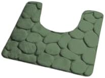 3 Piece Memory Foam Bathroom Rug Set Rock Stone Design