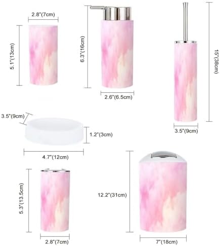 Boho Cloud Bathroom Accessory Set 6 Piece 1