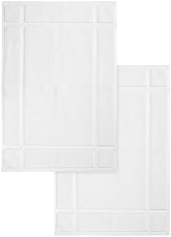 Ample Decor 2 Pack Cotton Bath Mats 34x20 White
