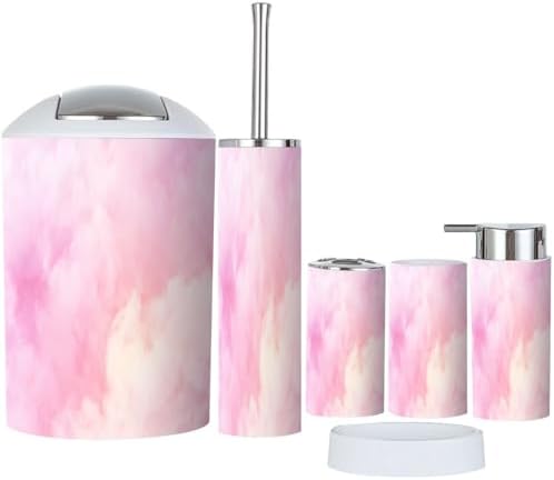 Boho Cloud Bathroom Accessory Set 6 Piece 1