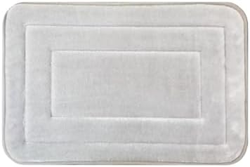 Memory Foam Bath Mat Rug 24x16 Inches Non-Slip Gray
