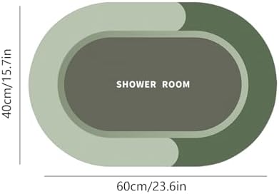 Xihbxyly Bath Rug Quick Dry Non Slip Washable Green