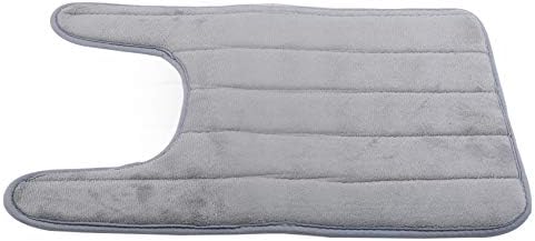 Essencedelight U Shaped Toilet Rug Velvet Bath Mat for Bathroom