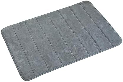 Memory Foam Bath Mat with Velvet Feel Grey