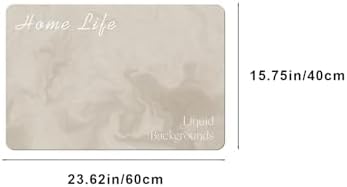 Non Slip Quick Dry Bathroom Rug - 16X236 Grey