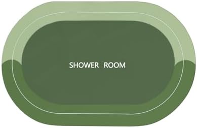 Bath Mat - Quick Dry Non Slip Rubber Backed 16x24 Green
