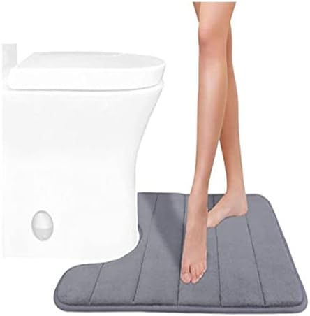 QXPDD Bath Mats Non Slip Memory Foam U Shape Rug