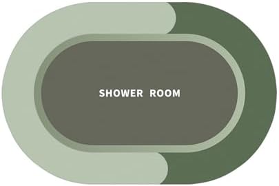 Xihbxyly Bath Rug Quick Dry Non Slip Washable Green