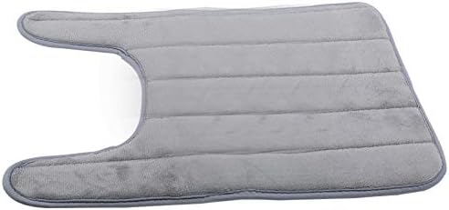 Essencedelight U Shaped Toilet Rug Velvet Bath Mat for Bathroom