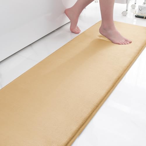 Smiry Memory Foam Bath Mat 47x20 - Non Slip Absorbent Washable