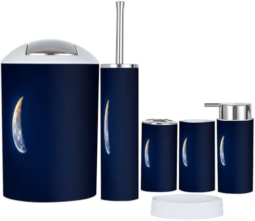 Boho Moon Bathroom Accessory Set 6 Piece