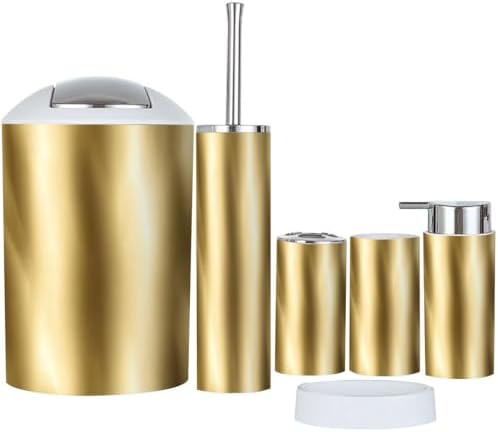 Boho Gold Gradient Bathroom Accessory Set 6 Piece