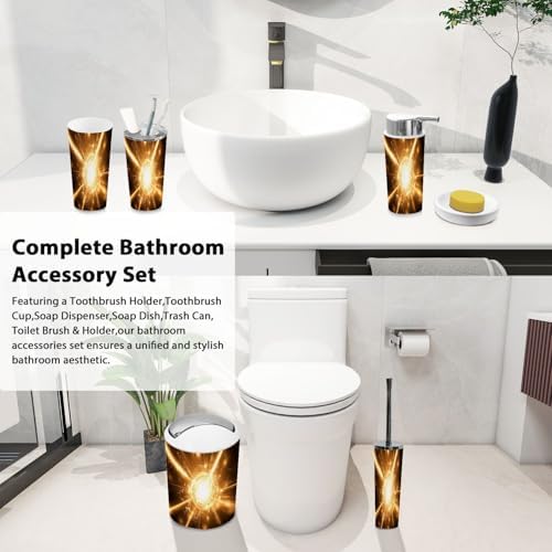 Boho Flames Bathroom Accessory Set 6 Piece