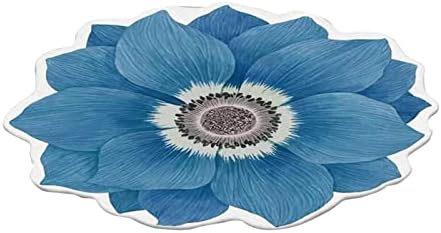 Scceatti Non-Slip Bathroom Rug with 3D Flower Design