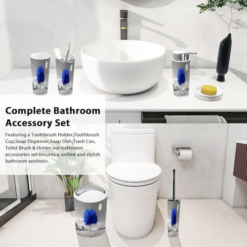 Boho Bathroom Accessory Set 6 Piece Black White