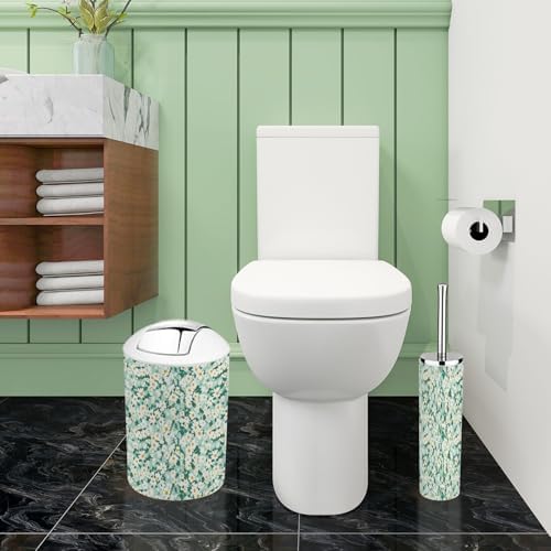 Boho Daisy Pattern 6-Piece Bathroom Accessory Set