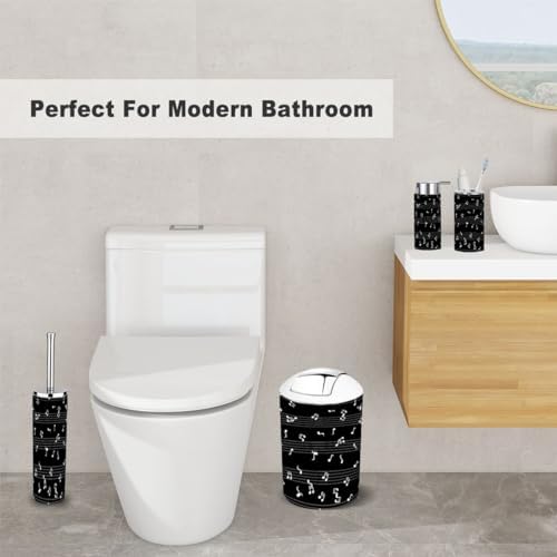 6 Piece Musical Notes Bathroom Accessory Set