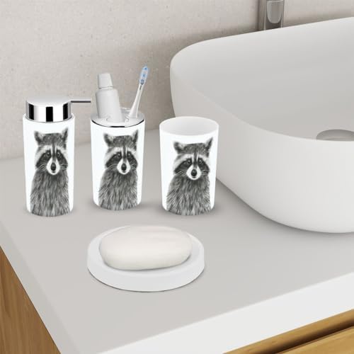 Cute Bathroom Accessory Set 6 Piece