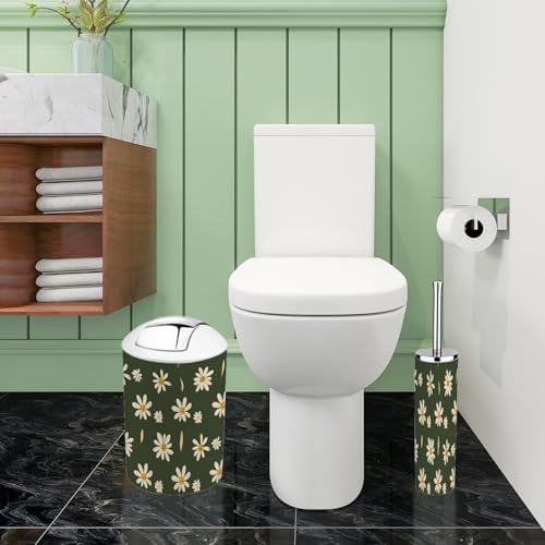 Boho Daisies Bathroom Accessory Set 6 Piece 1