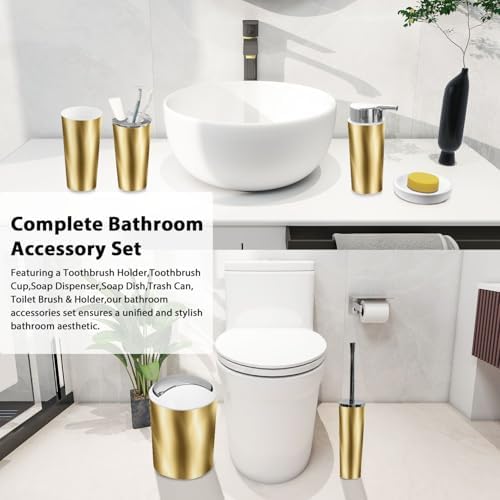 Boho Gold Gradient Bathroom Accessory Set 6 Piece