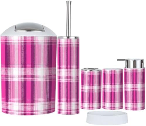 Boho Girly Bathroom Accessory Set 6 Piece 1
