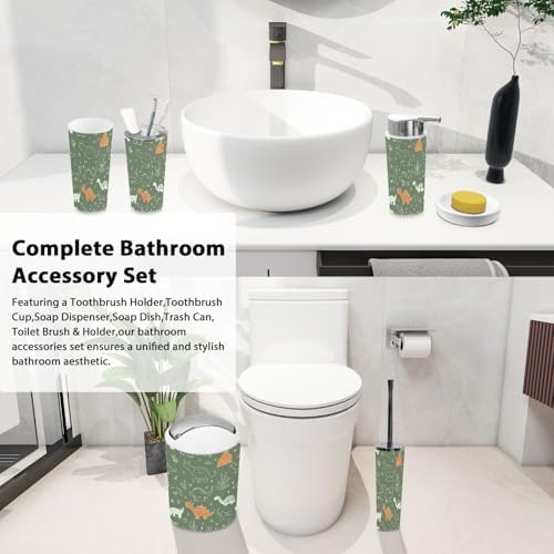 Boho Dino Bathroom Accessory Set 6 Piece
