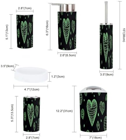 Boho Bathroom Accessory Set with 3D Geometric Design