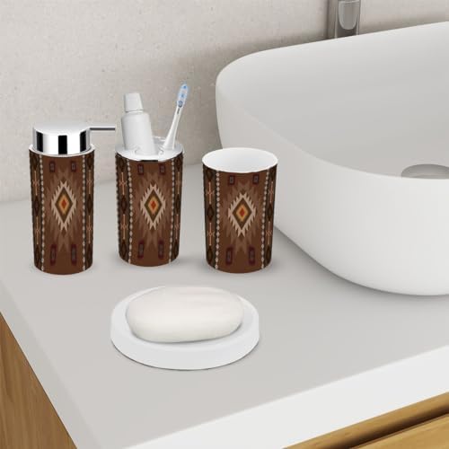 Navajo Tribal Bathroom Accessory Set 6 Piece