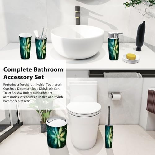 Boho Pastel Bathroom Accessory Set 6 Piece
