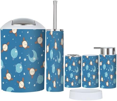 Boho Bathroom Accessories Set 6 Piece for Kids