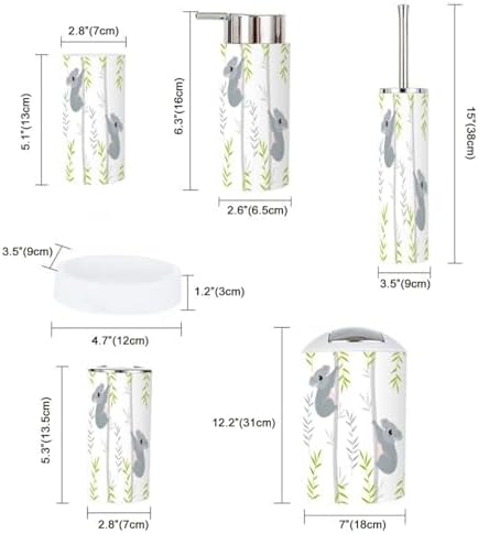 Bathroom Accessory Set with Koala Cartoon Design