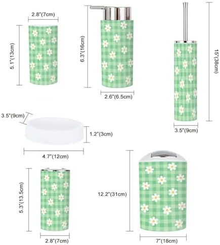 Boho Cute 6 Piece Bathroom Accessory Set