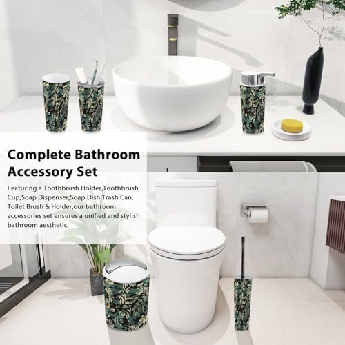 Boho Camouflage Bathroom Accessory Set 6 Piece