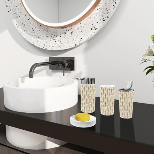 Boho Abstract Art Bathroom Accessories Set 6 Piece