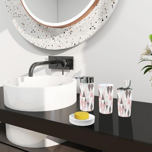 Boho Bathroom Accessory Set 6 Piece Modern Design 1