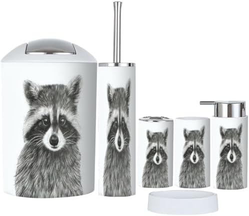 Cute Bathroom Accessory Set 6 Piece