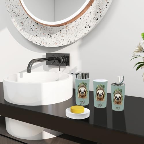 Boho Sloth Bathroom Accessory Set 6 Piece 1