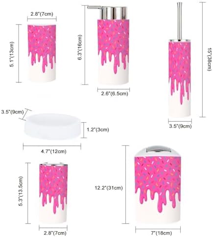 Boho Cream Bathroom Accessory Set 6 Piece
