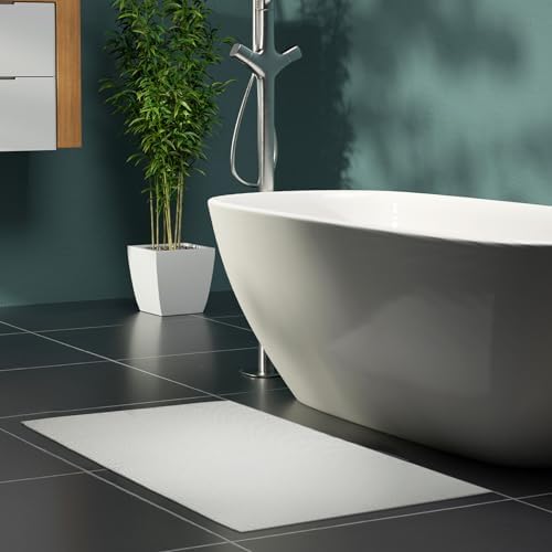 Hahafelt White Waffle Reversible Bath Mat