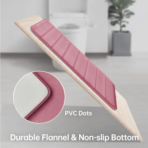 RUN HELIX 3-Piece Pink Bathroom Rug Set