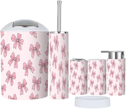 Boho Bathroom Accessory Set 6 Piece