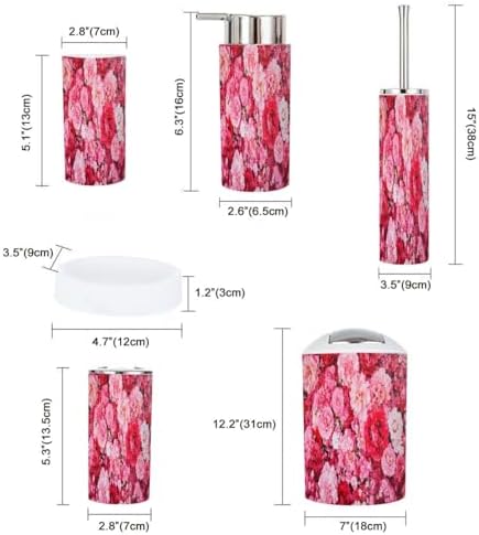 Boho Bathroom Accessory Set 6 Piece Wall Mounted 1