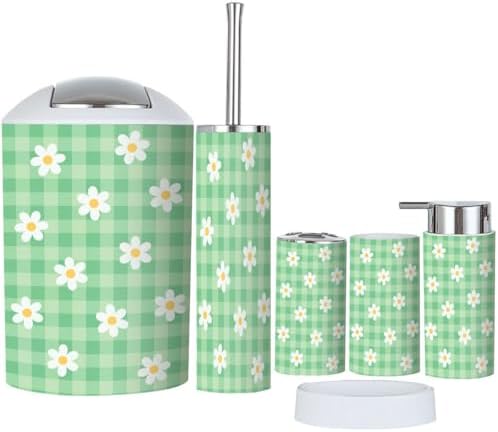 Boho Cute 6 Piece Bathroom Accessory Set