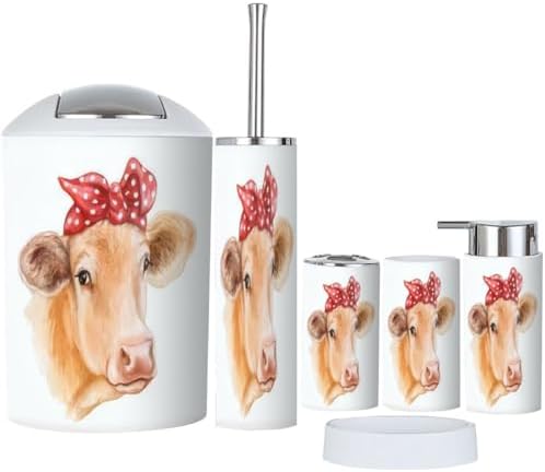 Farm Animal Bathroom Accessory Set 6 Piece 1