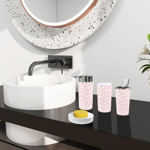 Boho Cow Print Bathroom Accessory Set 6 Piece 1