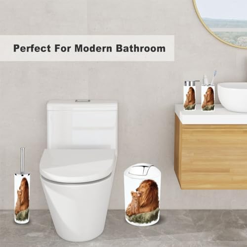 6 Piece Bathroom Accessory Set with Lion Design 1