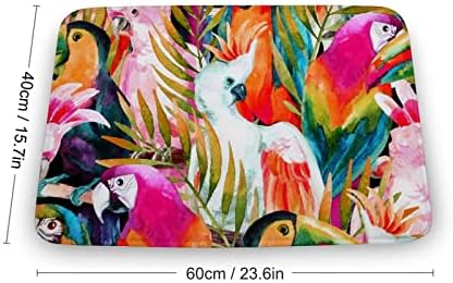 PJO Parrots and Palm Leaves Bath Mat 16x24 1