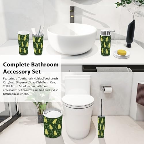 Boho Capybara Bathroom Accessory Set 6 Piece 1