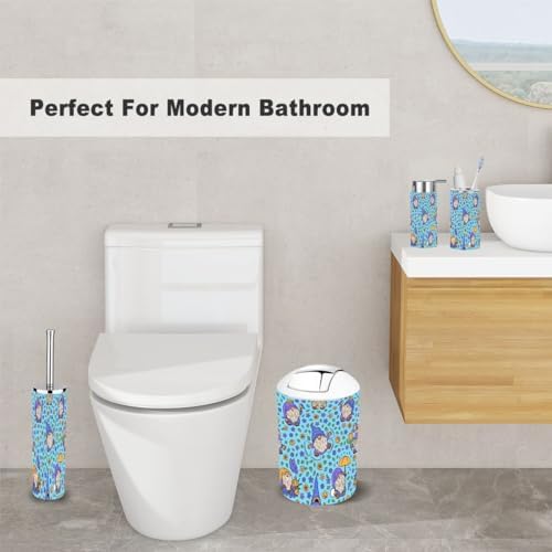 Scandinavian Gnomes Bathroom Accessory Set 6 Piece