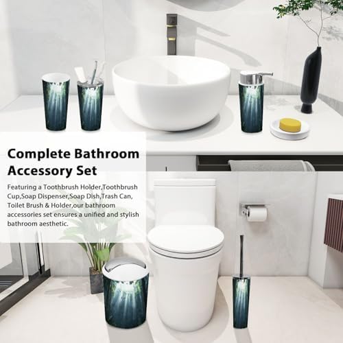 Boho Bathroom Accessories Set of 6 Modern Design
